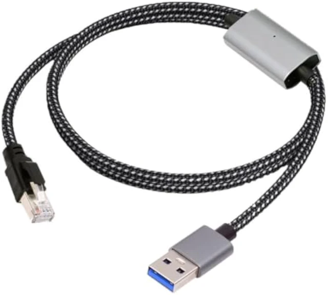 Alt view image 5 of 7 - chenyang USB to Ethernet Cable, USB 3.0 Type A to CAT7 RJ45 1000Mbps Gigabit LAN Network Nylon Braided Cable 1.2M with AX88179 Chipset