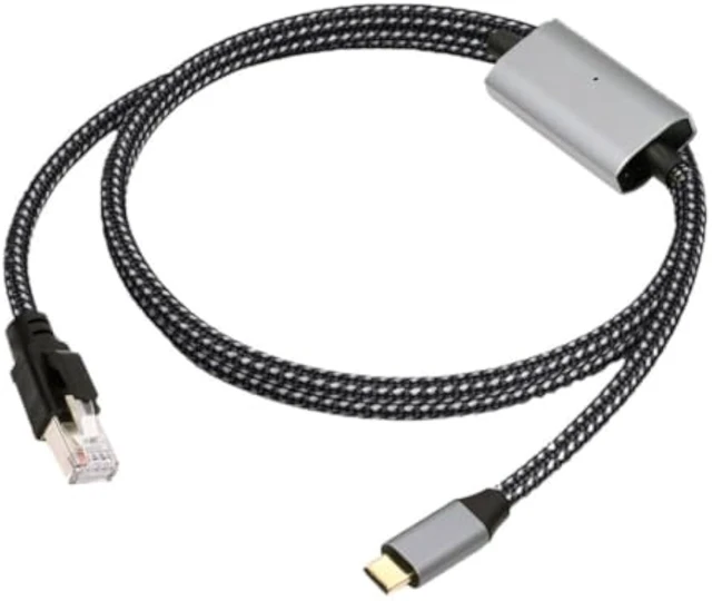 Alt view image 7 of 7 - chenyang USB to Ethernet Cable, USB 3.0 Type A to CAT7 RJ45 1000Mbps Gigabit LAN Network Nylon Braided Cable 1.2M with AX88179 Chipset