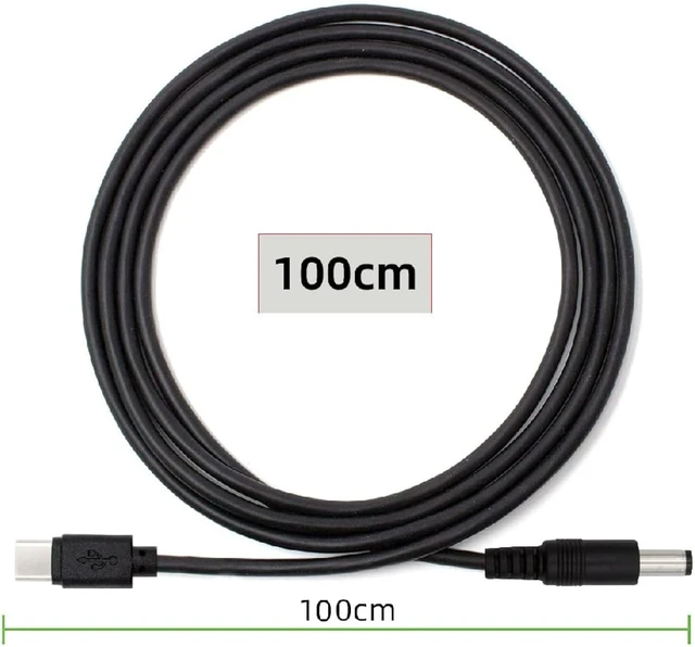 Alt view image 5 of 7 - cablecc USB-C 5.1K Resistor Type C Input to 5V DC 5.5 * 2.1mm Output Power Charge Cable 100cm for DC5V Desk Lamp Fan Camera