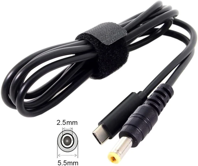Alt view image 5 of 7 - chenyang USB C to DC 5.5x2.5MM PD65W Fast Charging Power Cable for Laptop 5.91FT/1.8M