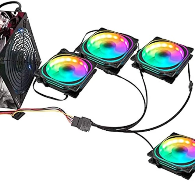 Alt view image 6 of 7 - XMSJSIY SATA to 3 Pin 4 Pin Fan Adapter,15pin SATA to 4 x 3 pin / 4 Pin 12V PC Case Fan Splitter Extension Power Cable Adapter-28cm-2pcs