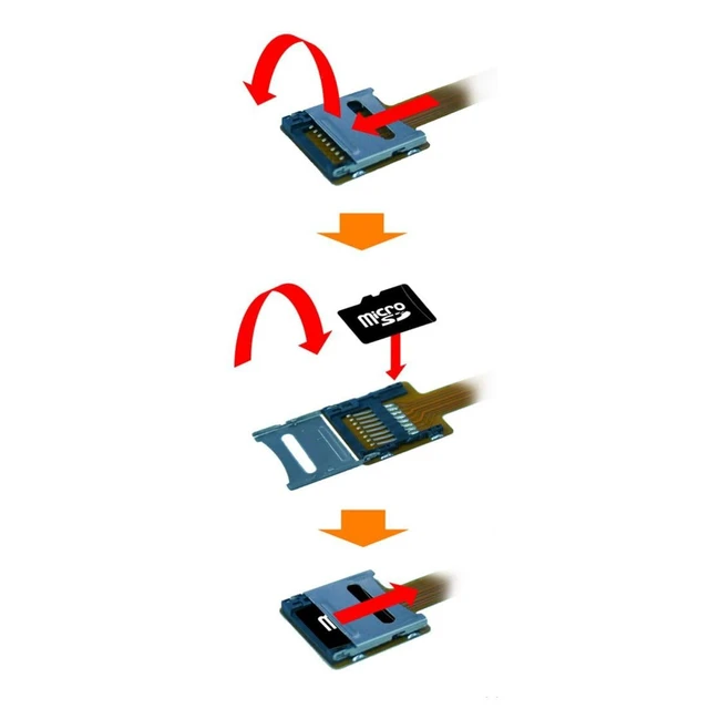 Alt view image 3 of 7 - chenyang Micro SD TF Memory Card Kit TF Male to Female Soft Flat FPC Extension Cable 10cm