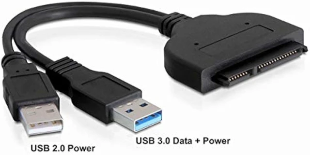 Alt view image 7 of 7 - chenyang SATA to USB Cable USB 3.0 to 2.5" SATA 22Pin Hard Disk Driver Cable with USB Power Cable