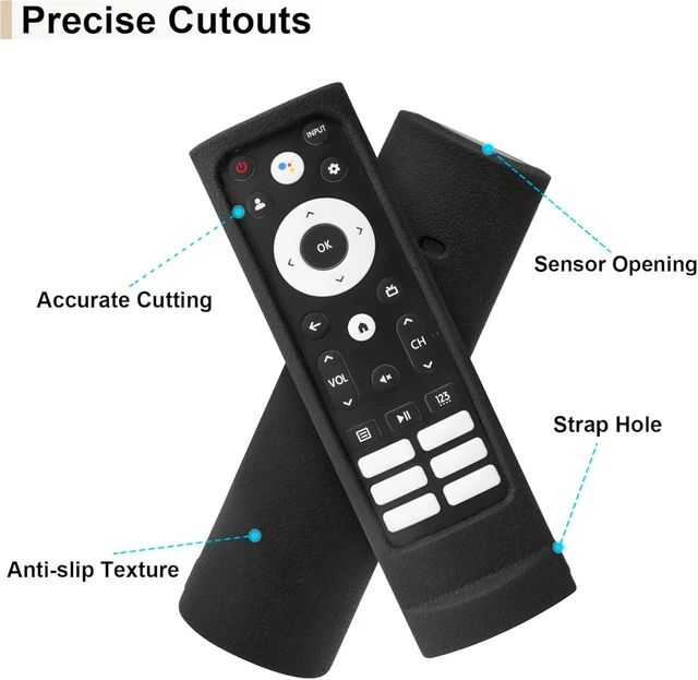 Alt view image 2 of 7 - Protective Silicone Case for Hisense ERF3A90 Voice Remote Control