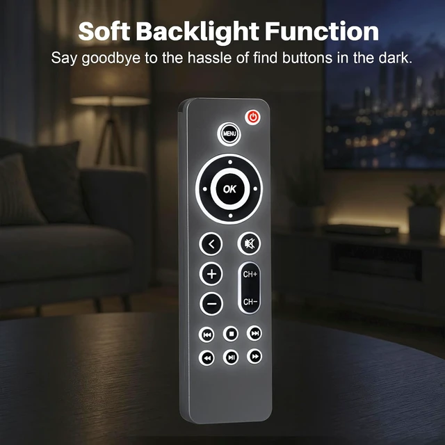 Alt view image 6 of 7 - Backlit Universal Replacement Remote Control for Apple TV 4K/ Gen 1 2 3 4