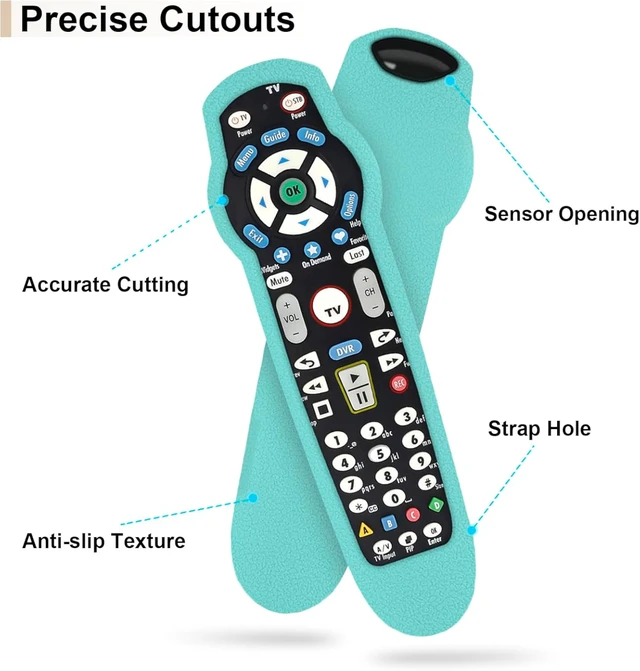 Alt view image 4 of 7 - Luminous Blue Cover for Verision Fios VZ P265v4 P265v5 RC1445302/00B Remote