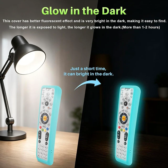 Alt view image 2 of 7 - Luminous Blue Silicone Case for DirecTV RC64 RC65 RC65X RC66RX RC66 Remote