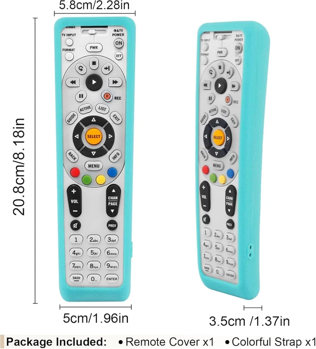 Alt view image 3 of 7 - Luminous Blue Silicone Case for DirecTV RC64 RC65 RC65X RC66RX RC66 Remote