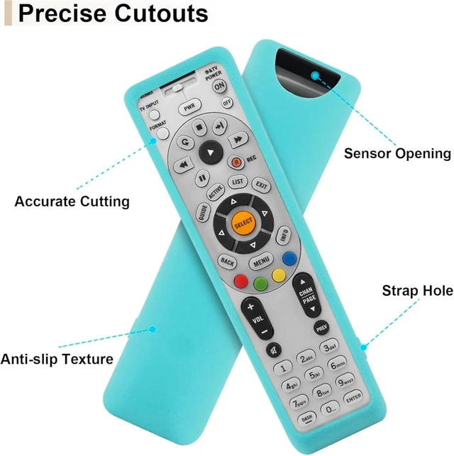 Alt view image 4 of 7 - Luminous Blue Silicone Case for DirecTV RC64 RC65 RC65X RC66RX RC66 Remote