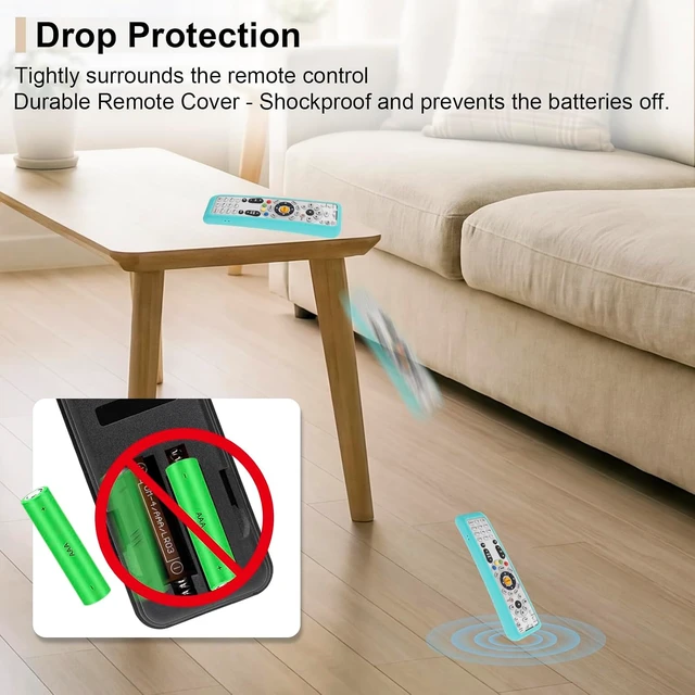 Alt view image 5 of 7 - Luminous Blue Silicone Case for DirecTV RC64 RC65 RC65X RC66RX RC66 Remote
