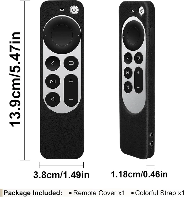 Alt view image 2 of 7 - Protective Silicone Case for Apple TV Siri Remote 3rd Gen 2022 2021