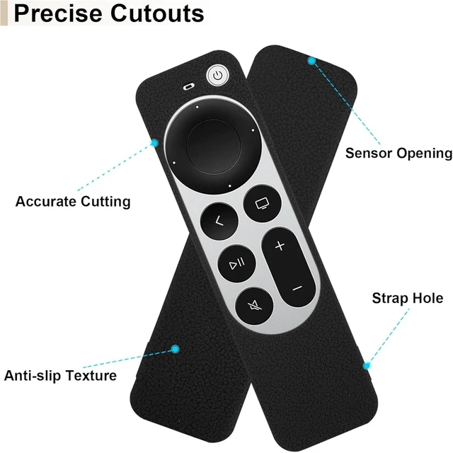 Alt view image 3 of 7 - Protective Silicone Case for Apple TV Siri Remote 3rd Gen 2022 2021