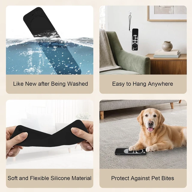 Alt view image 5 of 7 - Protective Silicone Case for Apple TV Siri Remote 3rd Gen 2022 2021