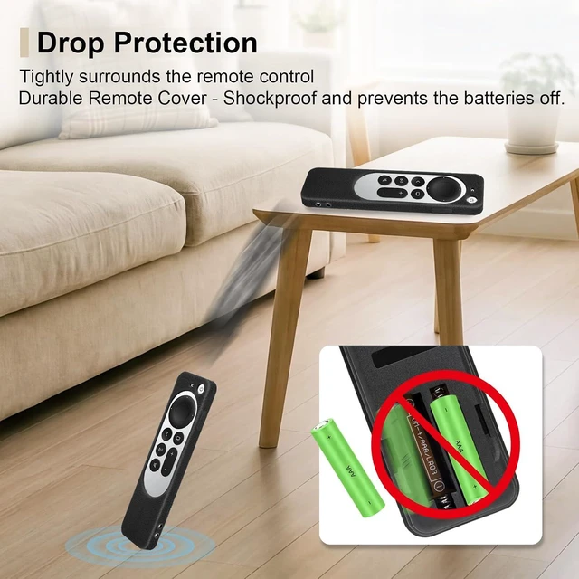 Alt view image 4 of 7 - Protective Silicone Case for Apple TV Siri Remote 3rd Gen 2022 2021
