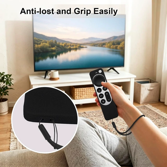 Alt view image 6 of 7 - Protective Silicone Case for Apple TV Siri Remote 3rd Gen 2022 2021