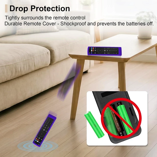 Alt view image 5 of 7 - Protective Silicone Case Cover for Vizio XRT140 Smart TV Remote Control