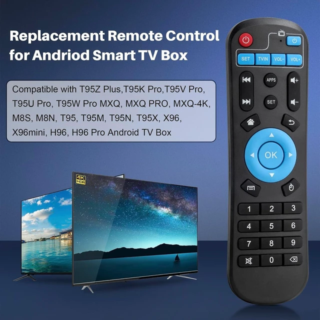 Alt view image 2 of 7 - Replacement Remote Control Compatible with Android Smart TV Box T95 Series
