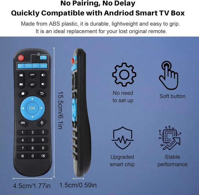 Alt view image 5 of 7 - Replacement Remote Control Compatible with Android Smart TV Box T95 Series