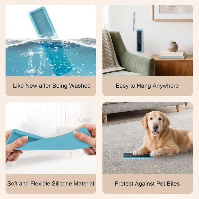 Alt view image 7 of 7 - Luminous Blue Silicone Case for SofaBaton X1S Universal Remote