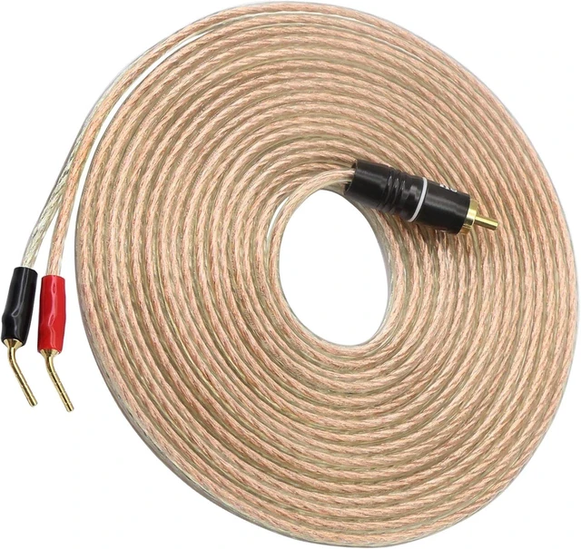 Main image of XMSJSIY RCA to Banana Pin Plug Speaker Wire,HiFi OFC Speaker (5 M)