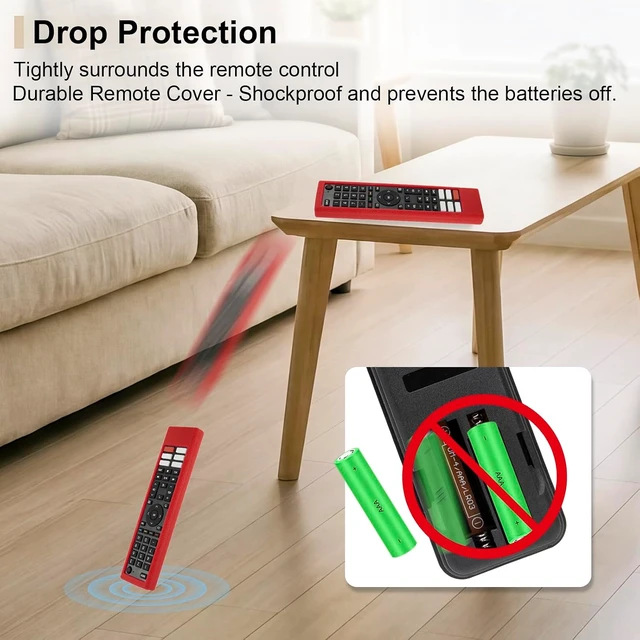 Alt view image 4 of 7 - Protective Silicone Case for Hisense TV Remote ERF3J80H ERF3G80H ERF3F80H