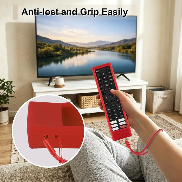 Alt view image 7 of 7 - Protective Silicone Case for Hisense TV Remote ERF3J80H ERF3G80H ERF3F80H