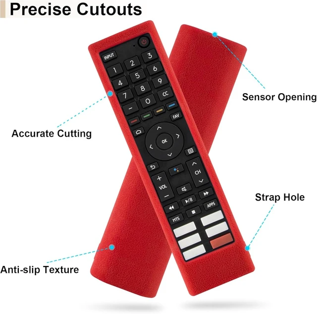 Alt view image 6 of 7 - Protective Silicone Case for Hisense TV Remote ERF3J80H ERF3G80H ERF3F80H