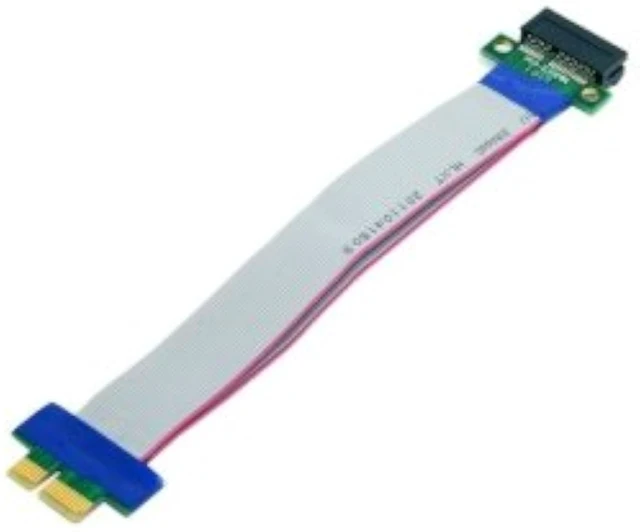 Alt view image 4 of 7 - cablecc PCI-E Express 1X Slot Riser Card Extender Extension Ribbon Flex Relocate Cable 20cm