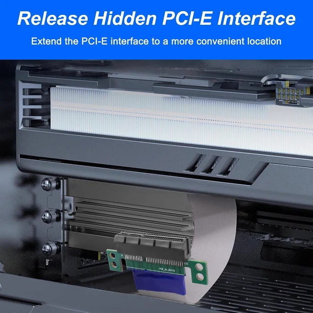 Alt view image 5 of 7 - XMSJSIY PCIe 4X Extender Riser Cable Flexible PCI-E Express Male to Female