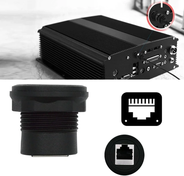 Alt view image 5 of 7 - chenyang CAT5E RJ45 Coupler,RJ45 Female to Female Ethernet Extender for Waterproof Panel Mount