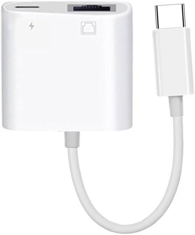 Main image of cablecc USB-C Type C Male to RJ45 Networking 100Mbps with PD Power Charge Adapter Compatible with Laptop Tablet Phone