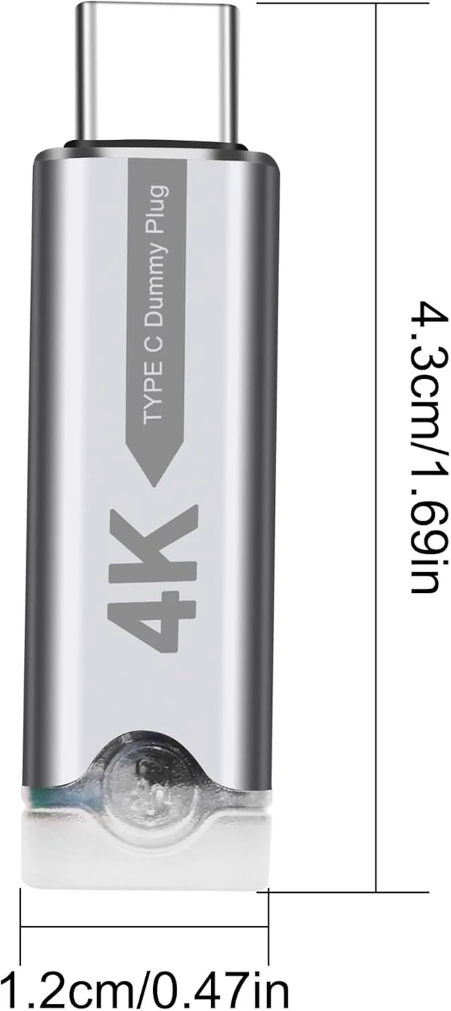 Alt view image 2 of 7 - XMSJSIY USB Type C Dummys Plug Display Emulator