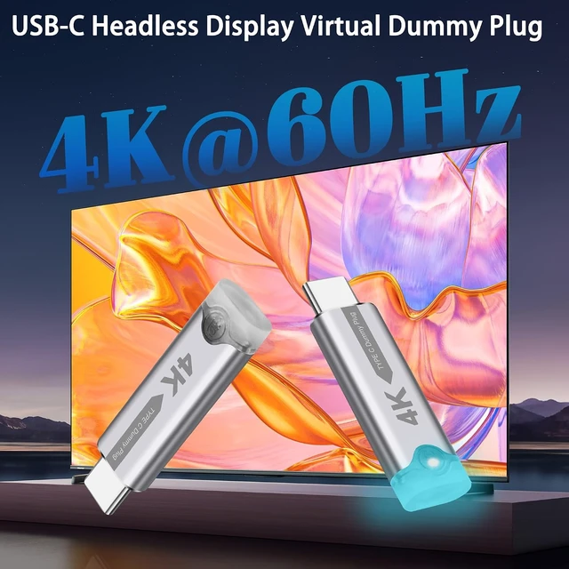 Alt view image 6 of 7 - XMSJSIY USB Type C Dummys Plug Display Emulator
