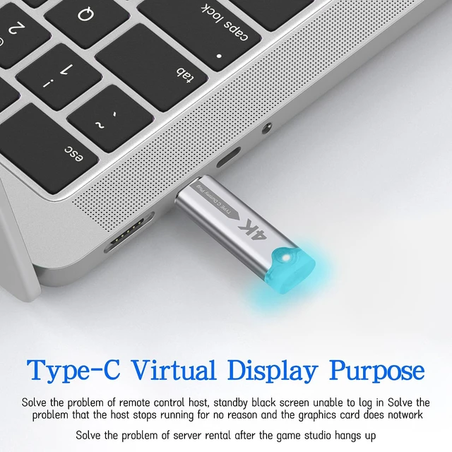 Alt view image 5 of 7 - XMSJSIY USB Type C Dummys Plug Display Emulator