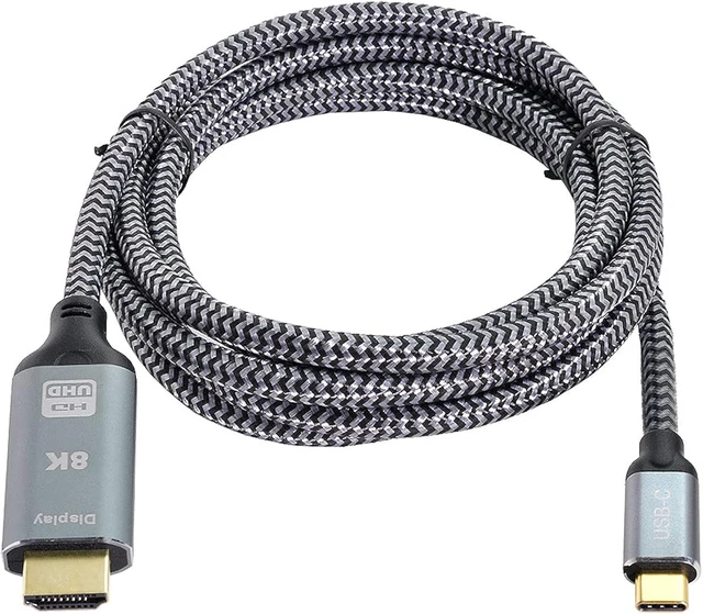 Main image of cablecc USB4 USB-C Type-C Source to HDMI 2.0 Display 8K UHD 4K DP to HDMI Male Monitor Cable Connector 1.8m 6ft