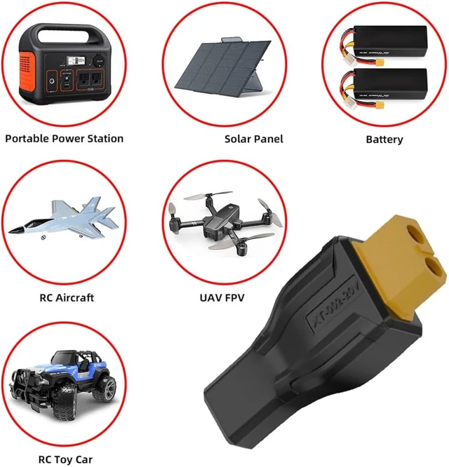 Alt view image 6 of 7 - cablecc Adapter XT60 Female SC100 Protocol to Type-C Female Fast Charging Adapter for RC Lipo Battery Quadcopter Multicopter Aeromodelling