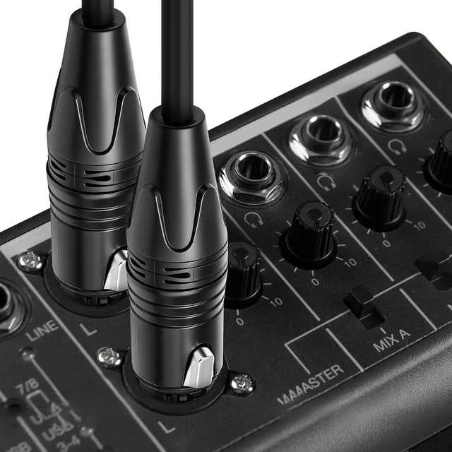 Alt view image 5 of 7 - XMSJSIY 4 Pin XLR Y Splitter Cable 1 Male to 2 Female Patch Balanced Microphone Audio Cable Cord for Stero Mic to L&R Audio Track -0.5M/1.6FT