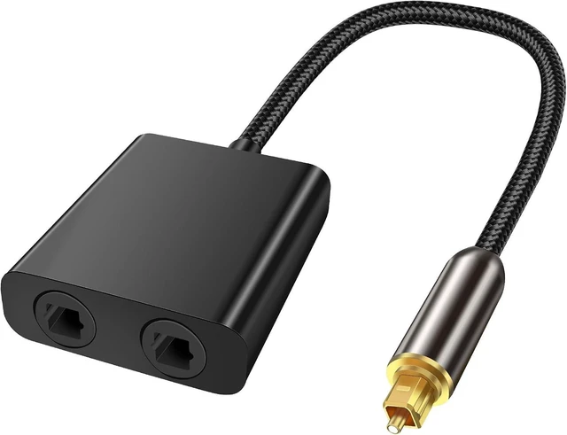 Main image of XMSJSIY Optical Cable Splitter 1 in 2 Out Toslink Digital Audio Fiber Optic