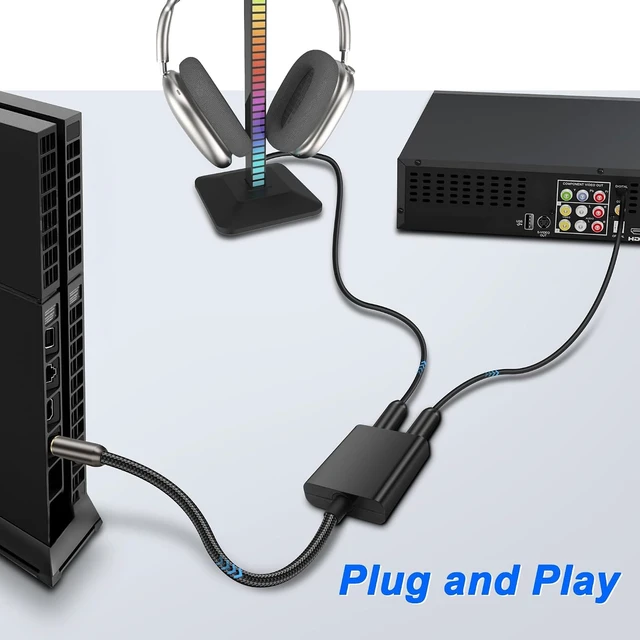 Alt view image 5 of 7 - XMSJSIY Optical Cable Splitter 1 in 2 Out Toslink Digital Audio Fiber Optic