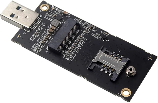 Main image of Cablecc Key-B M.2 NGFF WWAN to USB 3.0 Adapter Riser Card with SIM Slot for 3G/4G/5G LTE Wireless Module Modem Card