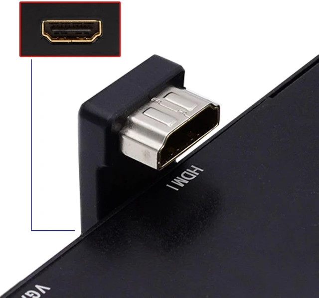 Alt view image 7 of 7 - chenyang 2 Pack HDMI Male to HDMI Female 4K@60Hz 180 Degree Angled Converter Connector Adapter