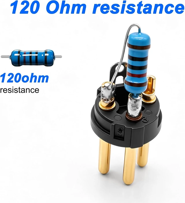 Alt view image 3 of 7 - XMSJSIY 3 Pin XLR DMX Terminator 120 Ohm XLR Male Signal Termination -2 PCS