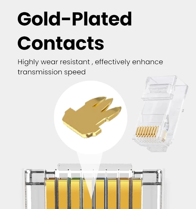 Alt view image 7 of 7 - chenyang RJ45 Adapter,Cat5/Cat5e Gold Plated Ethernet Male to Female Extender Network Adapter