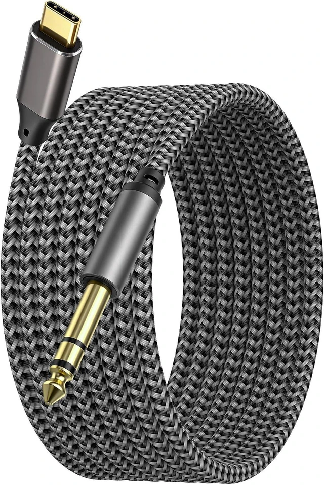 Main image of XMSJSIY USB Type-C to 6.35mm TRS Stereo Audio Cable -2M/6.5FT
