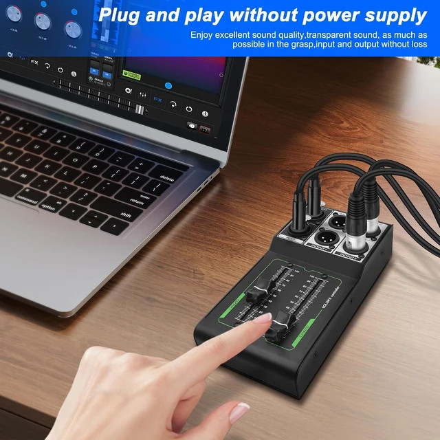 Alt view image 5 of 7 - XMSJSIY Passive Monitor Volume Controller 1 XLR/TRS Input 2 XLR Output