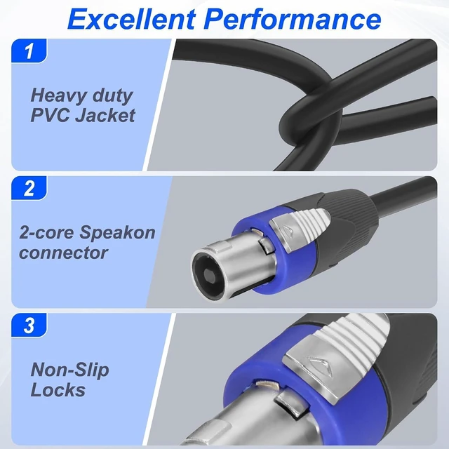 Alt view image 4 of 7 - XMSJSIY Speakon Audio Snake Cable Speakon 8 Core to 2 Core x 4 Channel