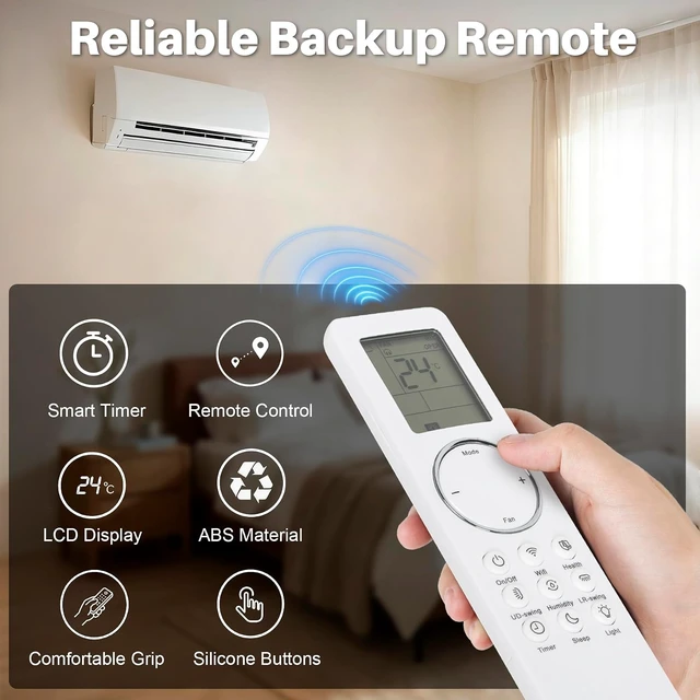 Alt view image 2 of 7 - New Replacement AC Remote Control for GREE TOSOT YBE1F Air Conditioner