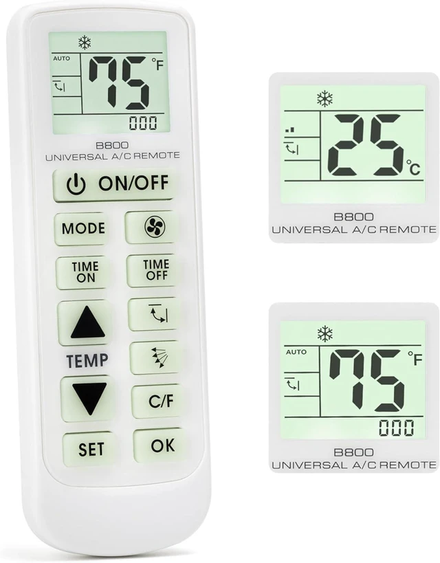 Main image of Backlit Universal AC Remote Control with Big Button for 99% Air Conditioner