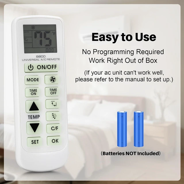 Alt view image 4 of 7 - Backlit Universal AC Remote Control with Big Button for 99% Air Conditioner