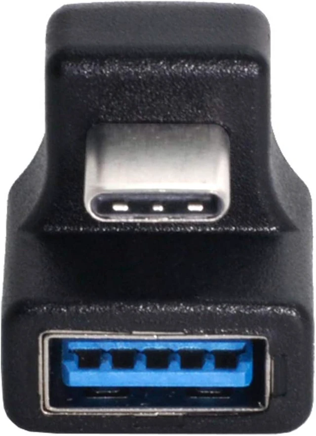 Alt view image 3 of 7 - cablecc 180 Degree Up & Down Angled Type-C USB-C OTG to USB 3.0 Female Extension Adapter for Cell Phone & Tablet